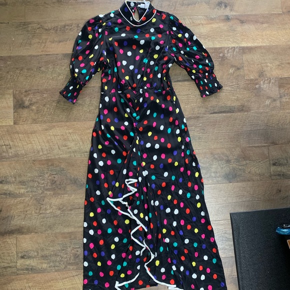 Rixo x Target Polka Dot Mock Neck Ruffle Dress - Picture 4 of 5